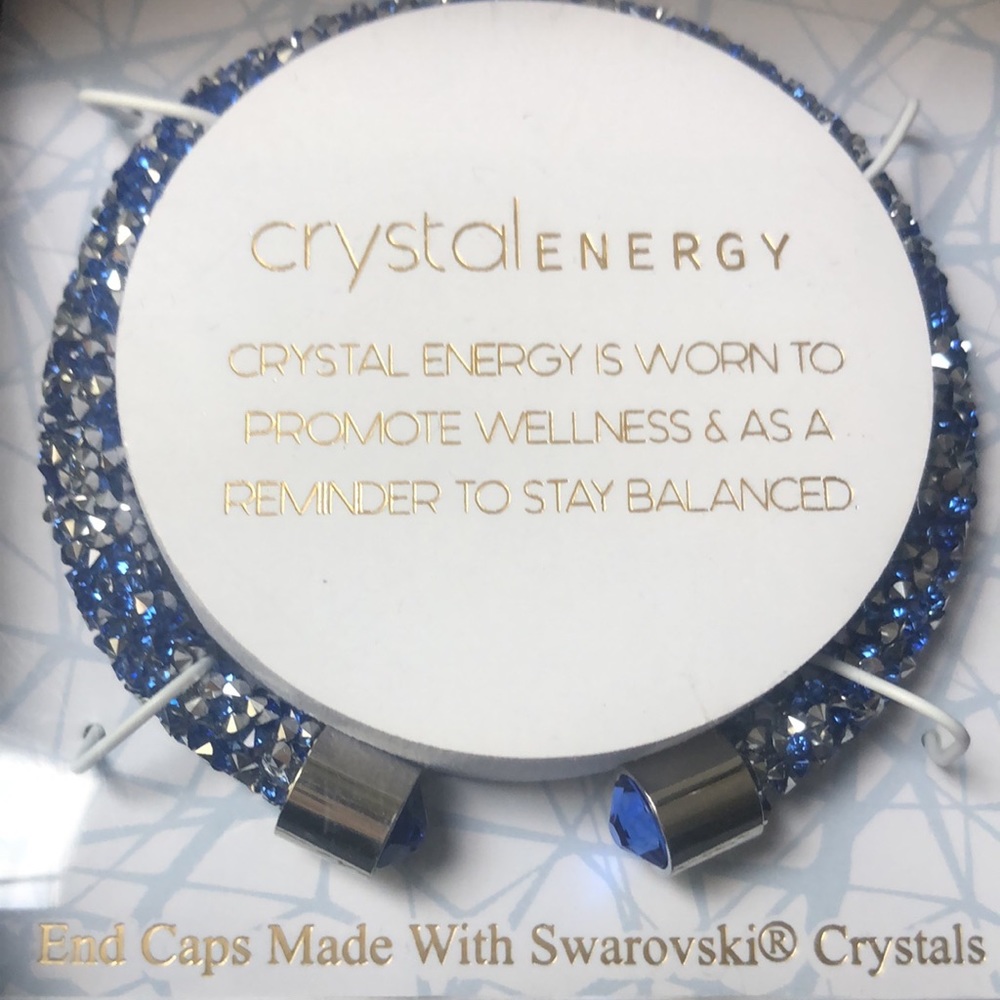 3 for $10 Sale - Blue crystaldust cuff bracelet